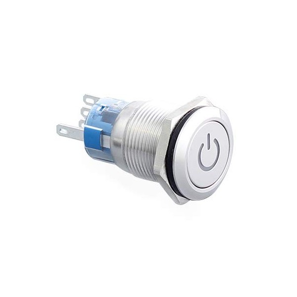 12V 3A 16Mm Voiture Etanche Interrupteur Poussoir Led Bouton