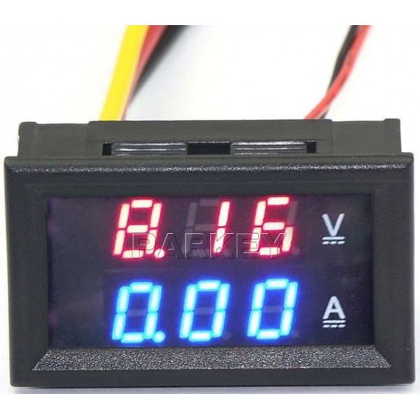 Voltmètre 0-100V - Ampèremètre 0-10A dans un seul module d'affichage  encastrable.