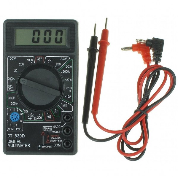 Le multimètre numérique mesure la diode de transistor de résistance AC DC  de courant de tension