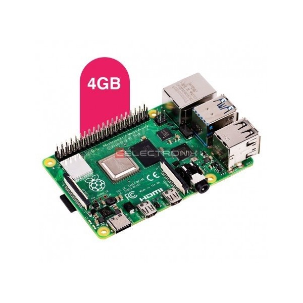 Carte Raspberry PI 4 modèle B en version 4Gb