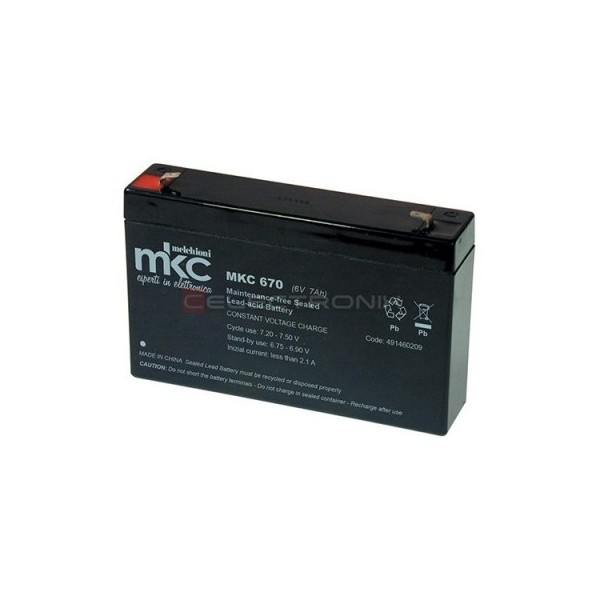Batterie plomb 6V 7Ah MKC670
