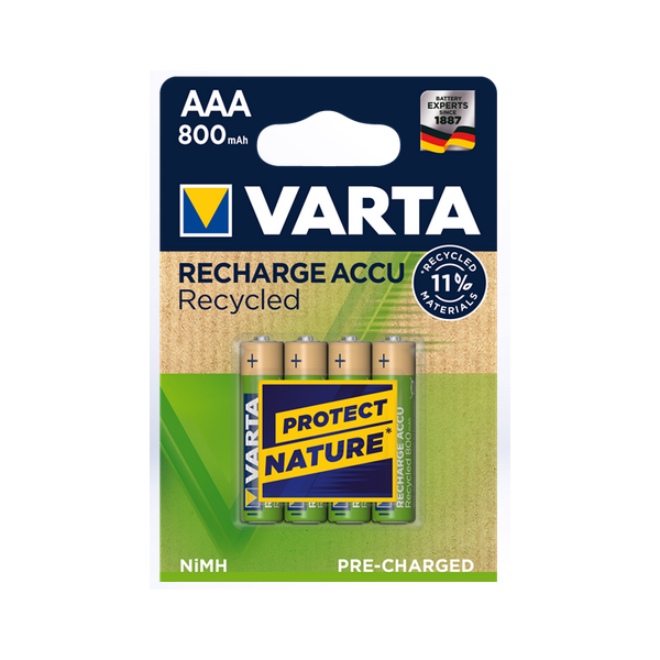 VARTA Accu power - 4 piles alcalines rechargeables - AAA LR03 Pas Cher
