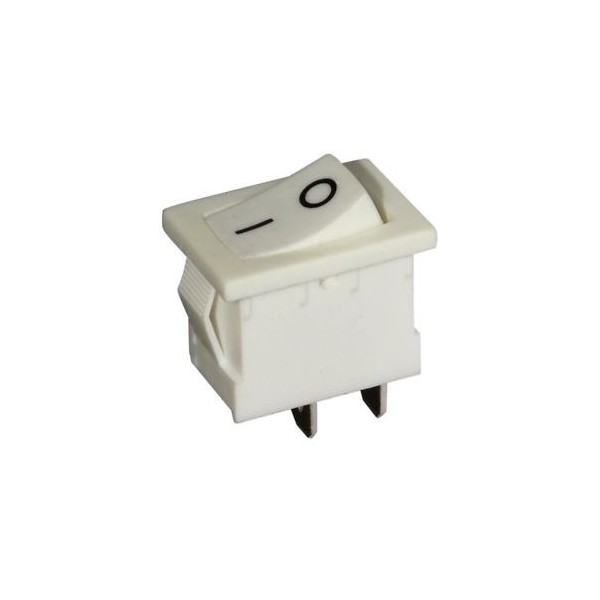 Mini Interrupteur ON/OFF 6A/250V Blanc 2C 2 contacts
