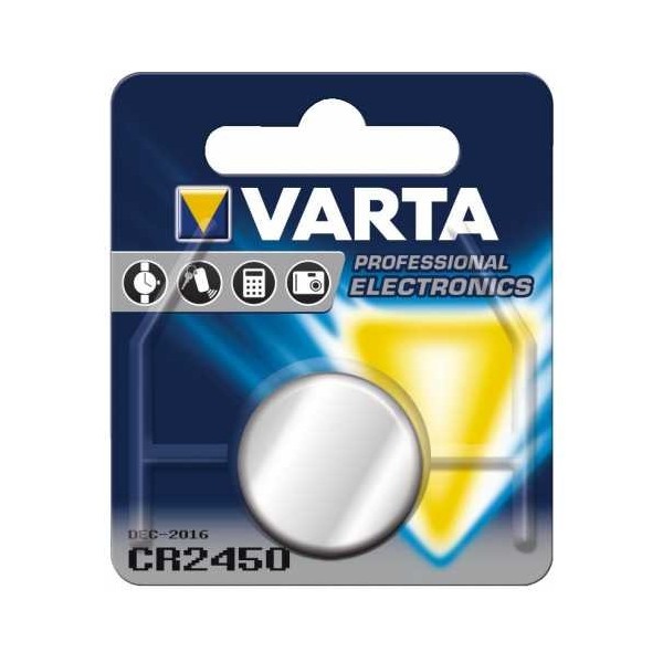 Pile bouton CR2450 3V, 570mAh Lithium VARTA | Sanifer