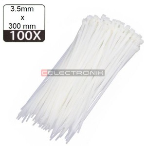 Serre Cable 3.5x300mm Blanc...