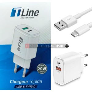Chargeur USB Rapide 20W...