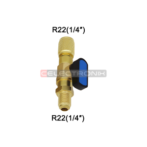 Vanne a bille droite 1/4" Bleu