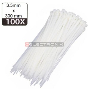 Serre Cable 3.6x200mm Blanc...